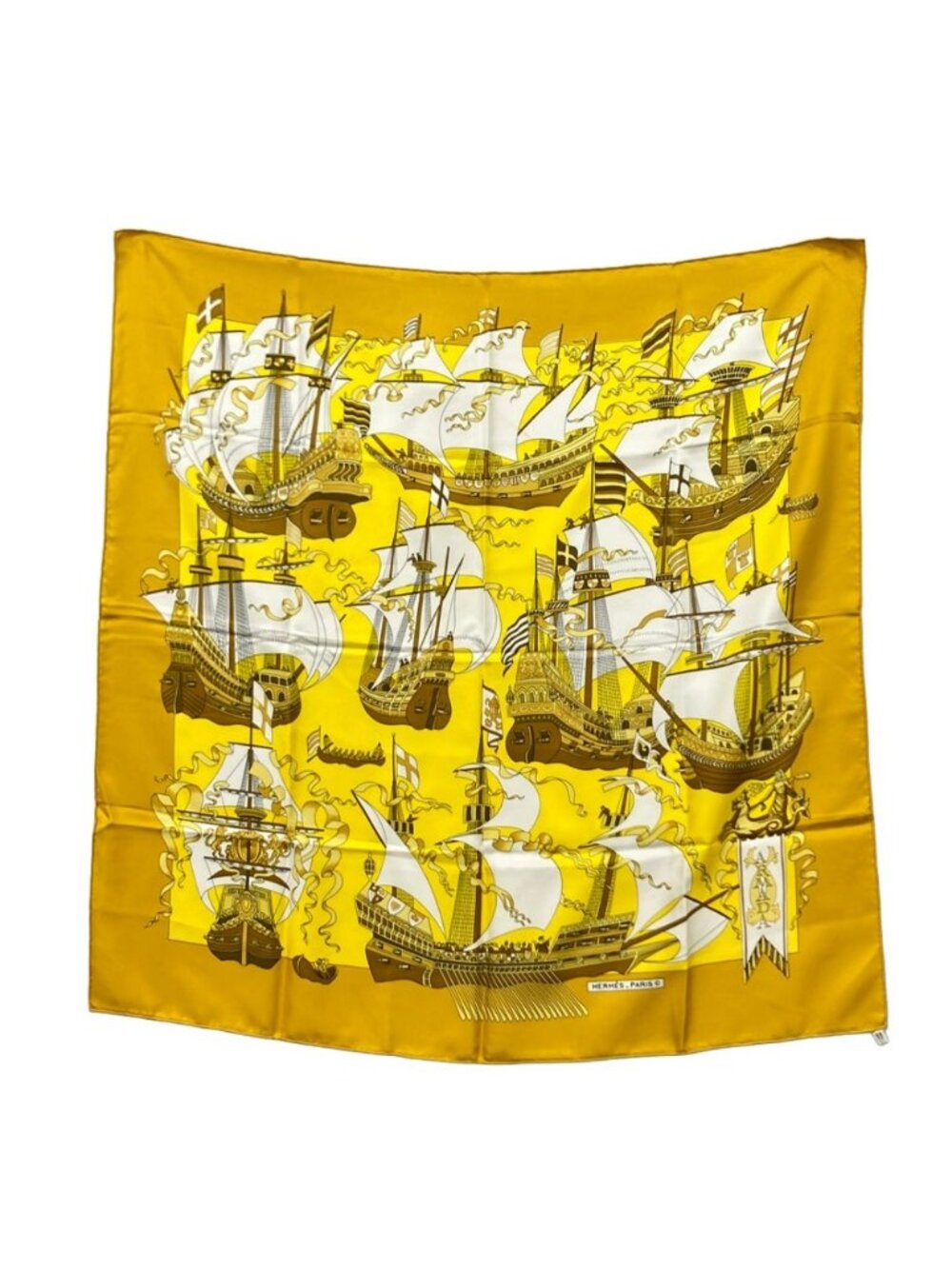 Hermes Scarf Carre 90 Silk 100% Enemy Fleet